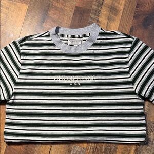 Guess Jeans Vintage 1990s Embroidered Striped T-shirt, Like New - Small